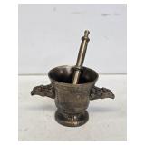 Vintage Heavy Brass Mortar and Pestle