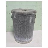 Galvanized #20 Waste Can with Lid