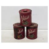 3 Velvet Tobacco Tins