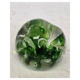 Zimmerman Green Art Glass Paperweight