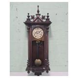 Early Large Ornate Boobier & Co. Wall Clock