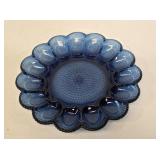 Cobalt Blue Egg Plate