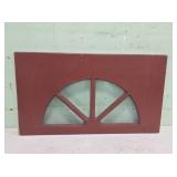 Wooden Arch Glass Transom Window