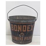 Early Bondex Cement Paint Advertising Metal Bucket