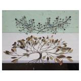 2 Decorative Metal Tree Wall Art Items