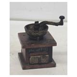 Miniature Wooden Hand Crank Coffee Grinder