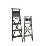 2 Wooden Folding Stepladders