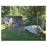 Large Wooden Chicken Coop with Galvanized Panels