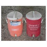 2 Plastic Water Coolers