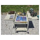 Metal Utility Cart & Assorted Tools