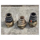 3 Brass Fire Hydrant Hose Adapters