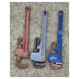 (3) 18" Pipe Wrenches