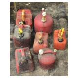 7 Assorted Gas Cans