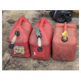 (3) 5 Gallon Gas Cans