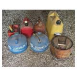 Assorted Metal & Plastic Fuel Cans