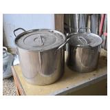 2 Stainless Steel Stock Pots