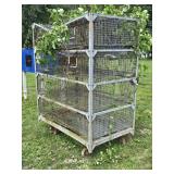 4 Stack Metal Rolling Chicken Coop