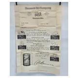 NOS 1940 Boswell Oil Company Paper Sign