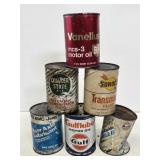(6) 1 Quart Advertising Composite Cans