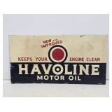 1947 Havoline Motor Oil Double Sided Sign