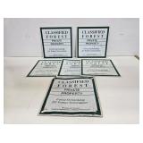 6 NOS Metal Classified Forest Metal Signs