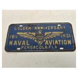 1961 Naval Aviation Anniversary License Plate