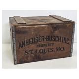 Anheuser-Busch Budweiser Wooden Bottle Crate