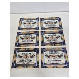 6 Early NOS Birdseye Sorghum Paper Labels