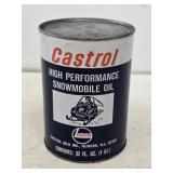 NOS Castrol Snowmobile Oil 1 Quart Composite Can