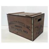 Wooden Anheuser-Busch Budweiser Bottle Crate