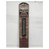 Fidelity Red Ray Coal Painted Thermometer
