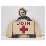 WW2 Red Cross Lithograph Recruitment Sign