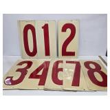 17 Embossed Metal Gas Station Pricer Numbers