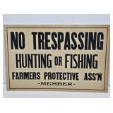 NOS Farmers Protective No Trespassing Sign