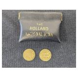 J.T Bundy Birdseye, IN Tokens & Holland Purse