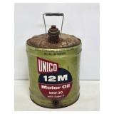 Unico 12M Motor Oil 5 Gallon Can