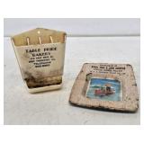 Early Advertising Ash Tray and Match Holder