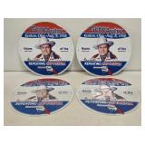 4 New Gene Autry Cap Pistol Embossed Metal Signs