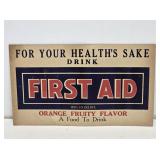 Early First Aid Beverages Cardstock Sign