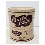 Charles Chips Metal Advertising Tin