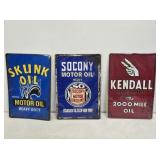 3 New Metal Gas & Oil Signs