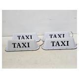 4 Plastic Light-Up Taxi Signs
