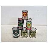 6 NOS Advertising Oil Cans