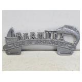 Bermuda Cast Aluminum License Plate Topper