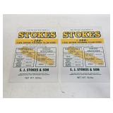 2 NOS Stokes Seed Corn Decals
