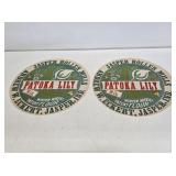 2 NOS Patoka Lily Flour Jasper, IN Paper Labels