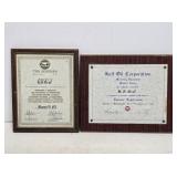 1968 & 1972 Gulf Oil Awards