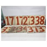 10 Double Sided Gas Station Pricer Numbers