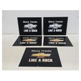 5 Chevy Trucks Cardstock Signs