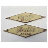 Early Merita Bread Embossed Rack Signs